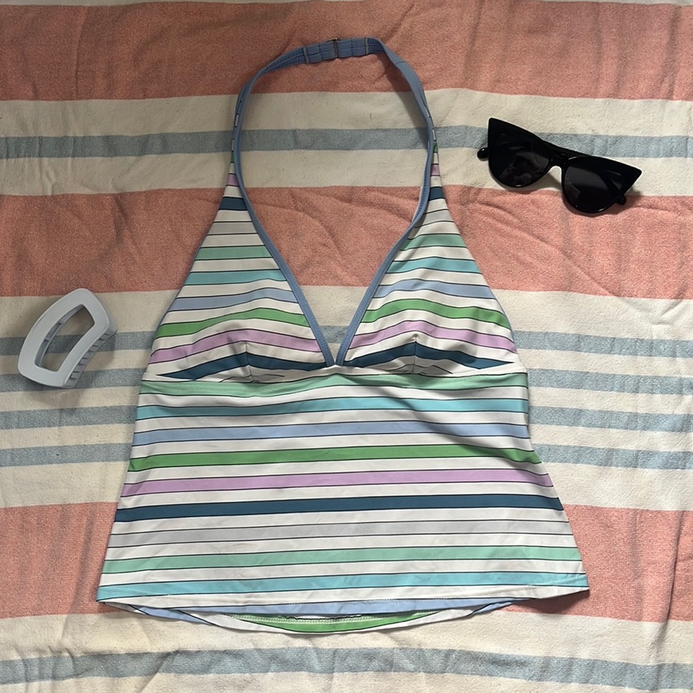 Vintage La Blanca Tankini Halter Top Striped